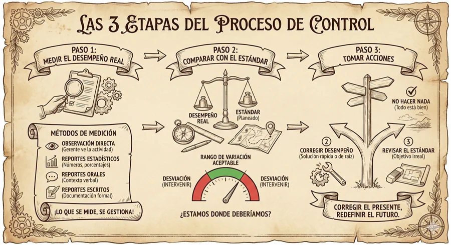 Conoce las 3 etapas del proceso de control
