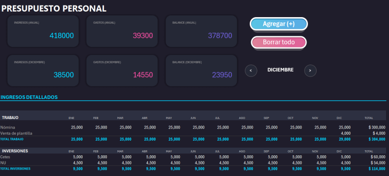 Plantilla Presupuesto para excel gratis
