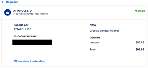 AttaPoll paga en 2026
