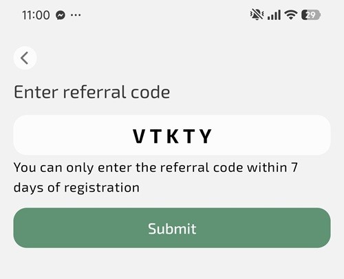 código de invitación