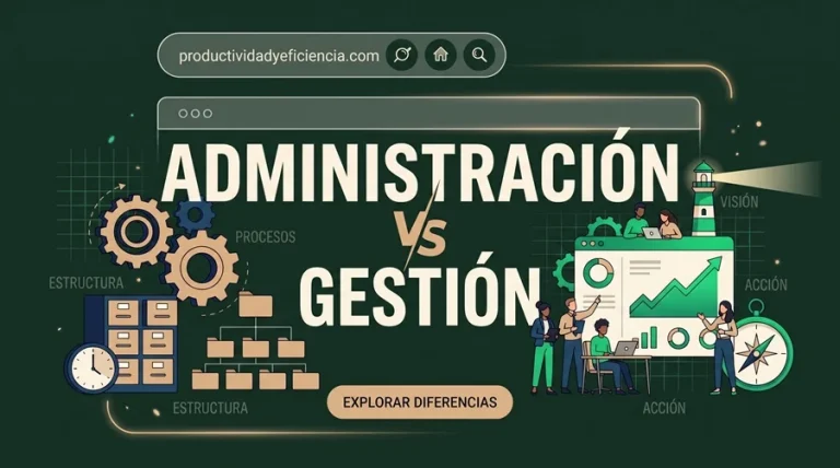 Diferencia entre administración y gestión